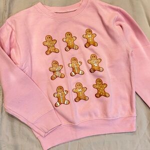 Pink Gingerbread Kids 5/6 Sweater